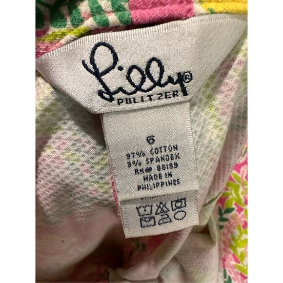 BEAUTIFUL WOMEN Rare PINK & GREEN Lilly Pulitzer cropped pants size 6 - Picture 6 of 7